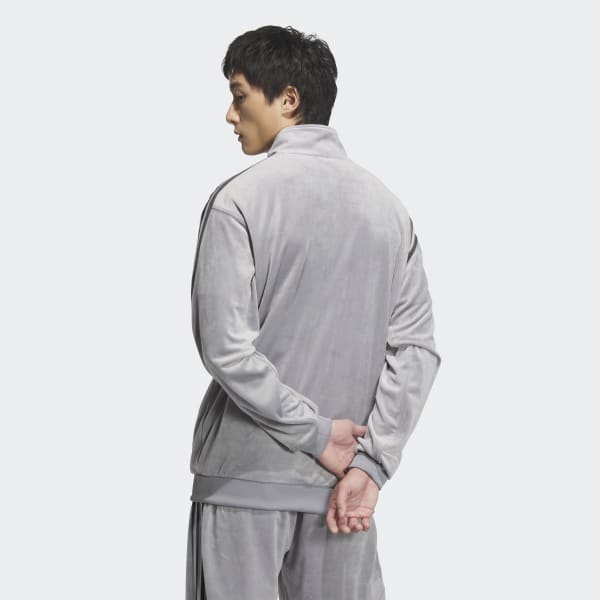 アディダス ベロア トラックジャケット - グレー | アディダス ジャパン