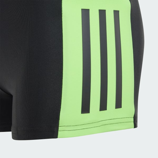 Black Colourblock 3-Stripes Swim Boxers