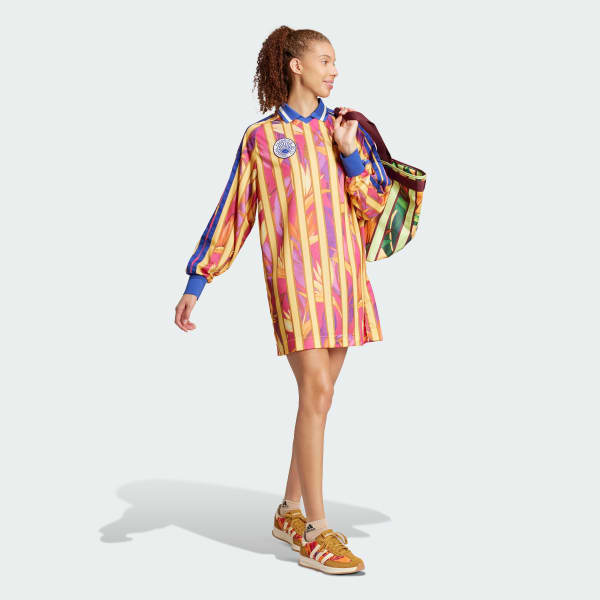 Rosa adidas X FARM Premium Kleid