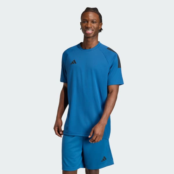 Azul CAMISETA CLIMACOOL SERENO TRÊS LISTRAS