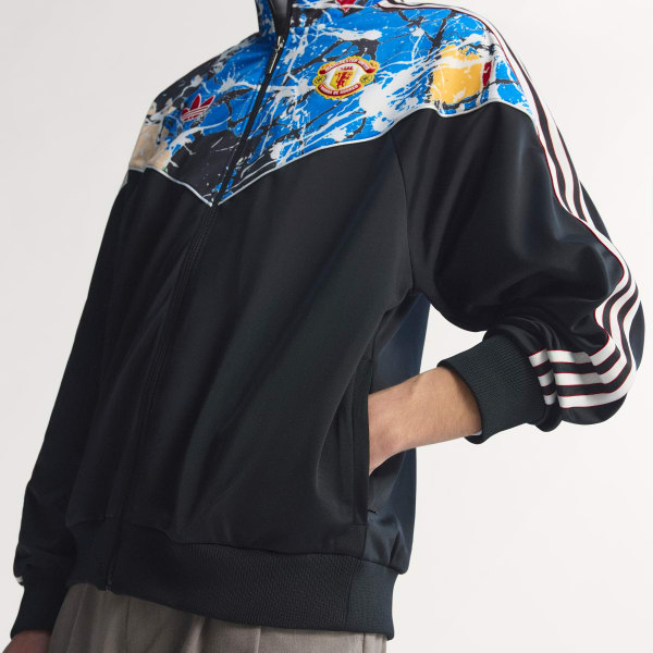adidas Manchester United Stone Roses Track Top - Black | Free
