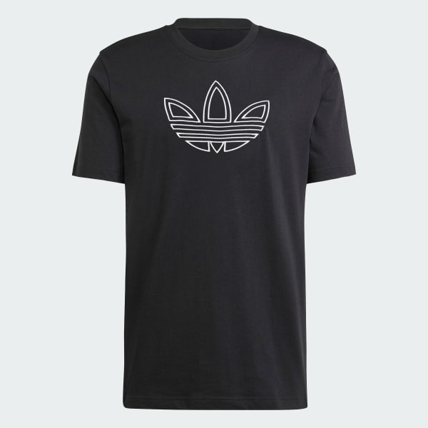adidas Outlined Trefoil Tee Black Free Shipping with adiClub adidas US
