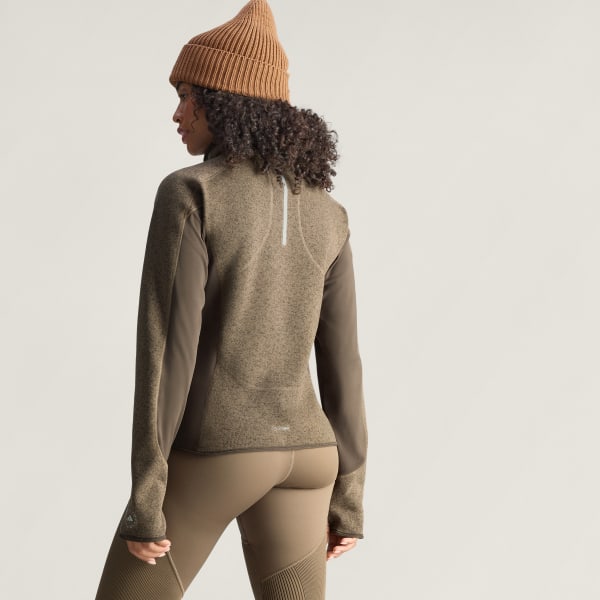 Brun adidas By Stella McCartney CLIMAWARM Running Full-Zip Mellomlag