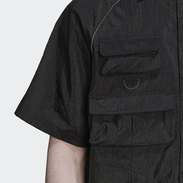 Black Reveal Short Sleeve Overshirt DWB89