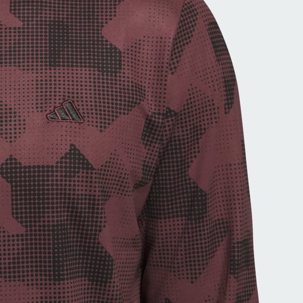 adidas Go-To Printed Quarter-Zip Pullover - Burgundy | Free