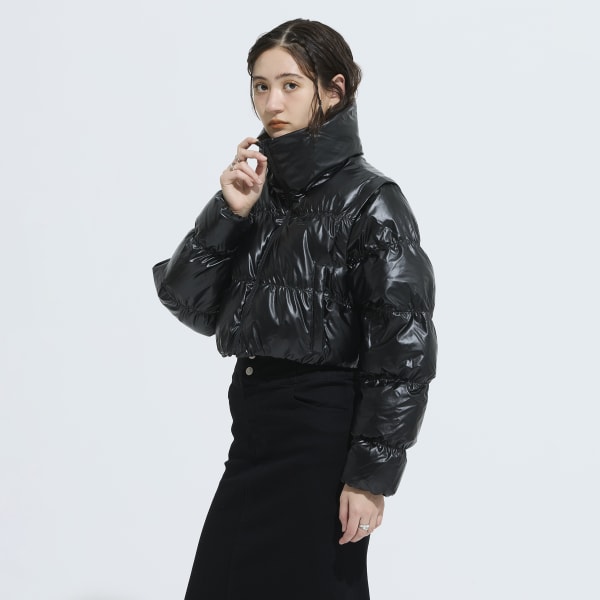 アディダス エッセンシャルズ グロッシー 2-in-1スタイル クロップド