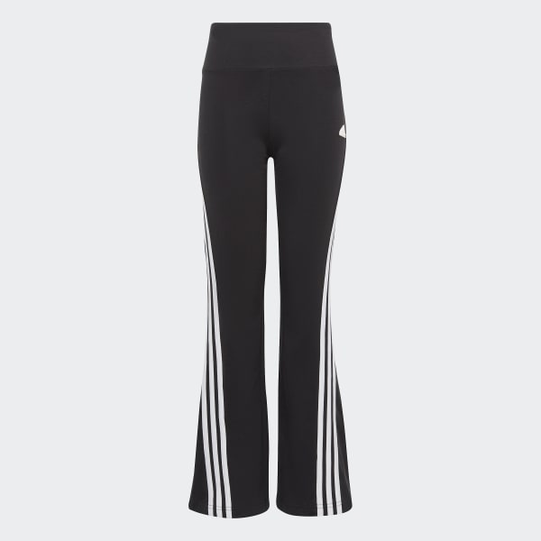 cerná Legíny Future Icons 3-Stripes Cotton Flared