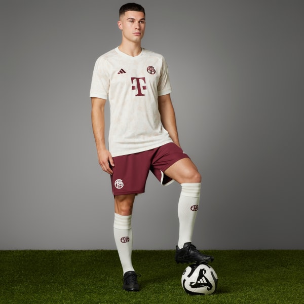 Weinrot FC BAYERN MÜNCHEN 2023/2024 AUSWEICHSHORTS