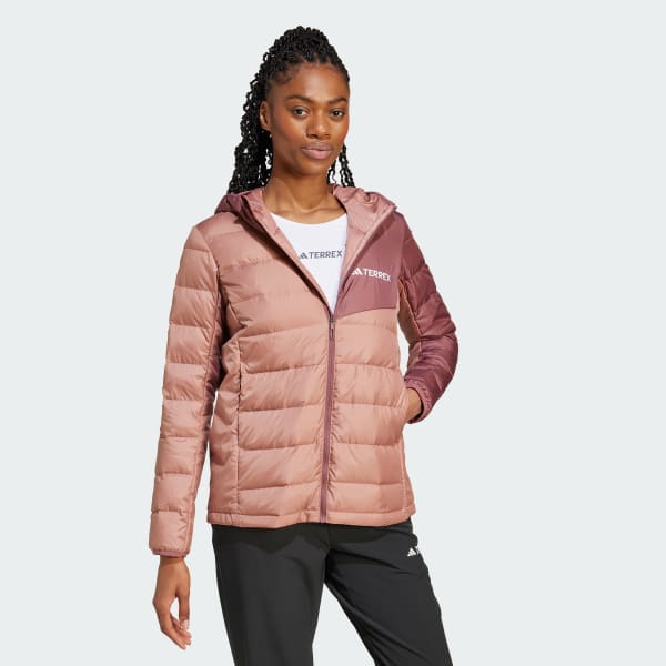 Rosa Giacca Terrex Multi Light Down Hooded