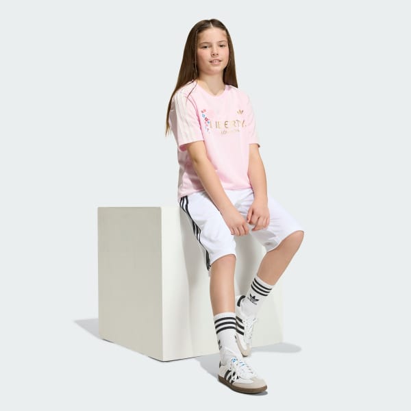 White 3 STRIPES SLIM TEE HEART