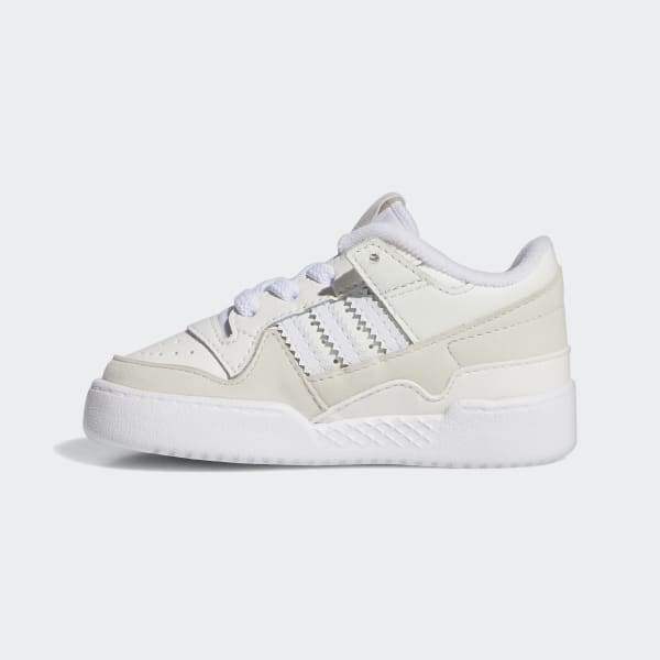 adidas Forum Low Elastic Lace Shoes Kids - White | Free Shipping