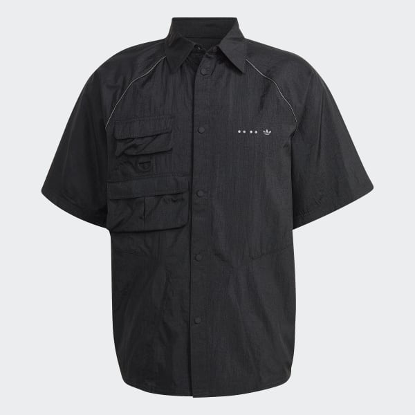 Zwart Reveal Overhemd met Korte Mouwen DWB89