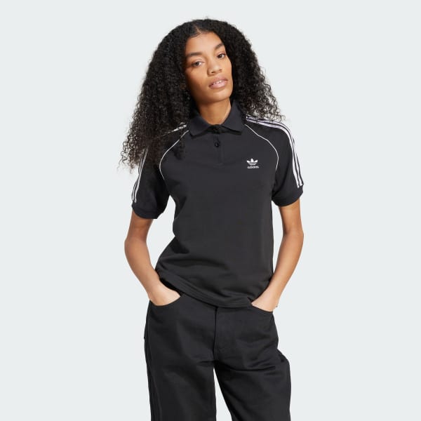 Noir Polo manches courtes SST Adicolor