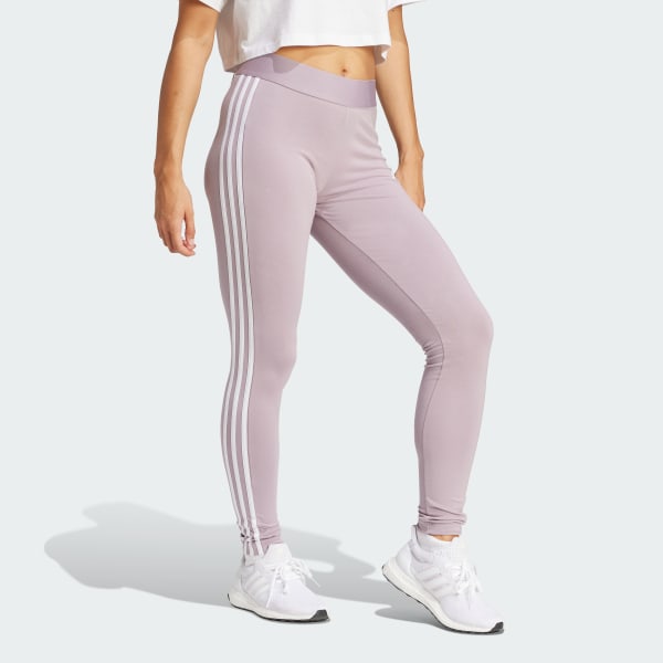 adidas LOUNGEWEAR Essentials 3-Stripes Leggings - Purple, Women's  Lifestyle