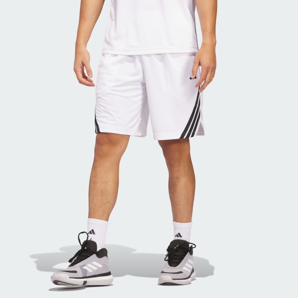 Branco Shorts de basquete Legends Três Listras