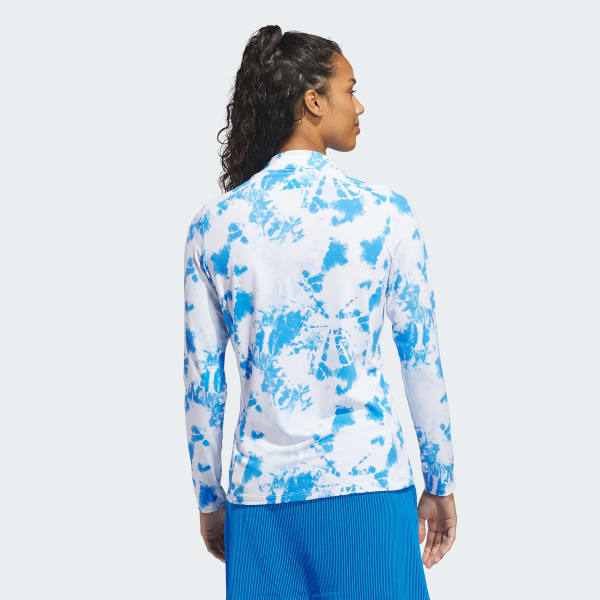 White ULTIMATE365 PRINTED QUARTER-ZIP MOCK Polo Shirt