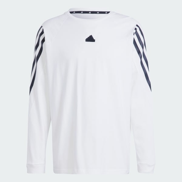 adidas Future Icons 3 Stripes Long Sleeve Tee White adidas