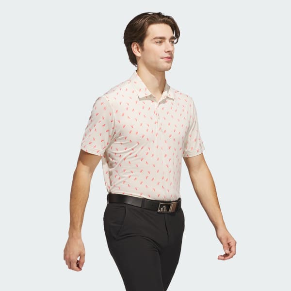 Beige Ultimate365 Printed Mesh Polo Shirt