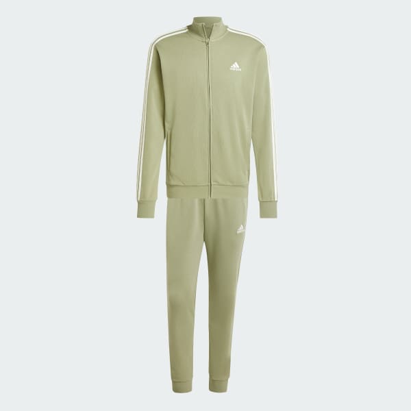 zelená Tepláková súprava Basic 3-Stripes French Terry