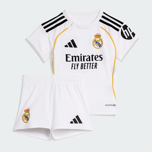 Hvid Real Madrid 25/26 Baby Kids hjemmebanesæt