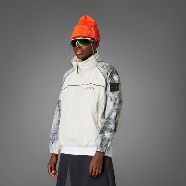 สีเทา เสื้อแจ็คเก็ต adidas National Geographic Terrex WIND.RDY