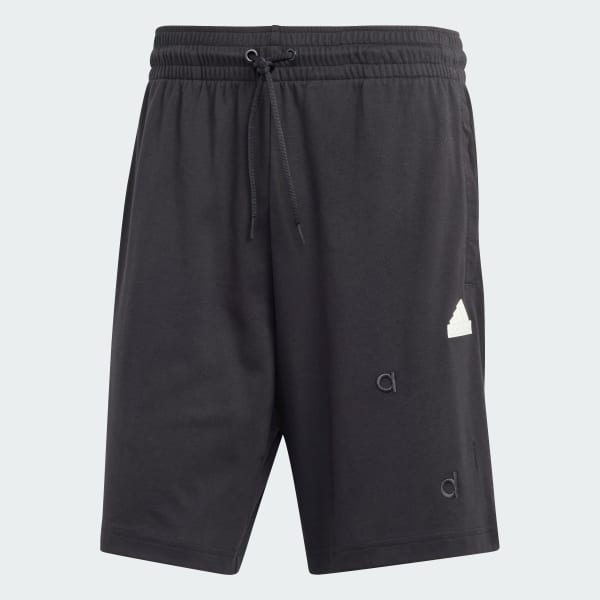 Black Embroidered Ice Hockey Shorts