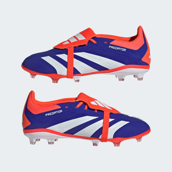 Blue Predator Elite Foldover Tongue Firm Ground Soccer Cleats