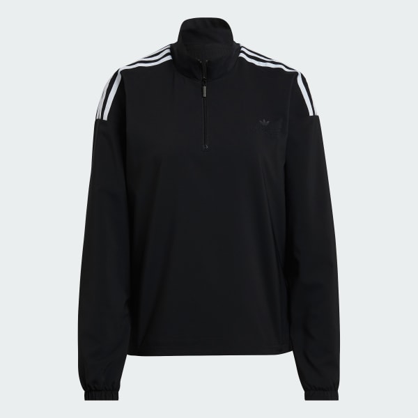 Zwart Triple Trefoil Woven Sweatshirt JKX92