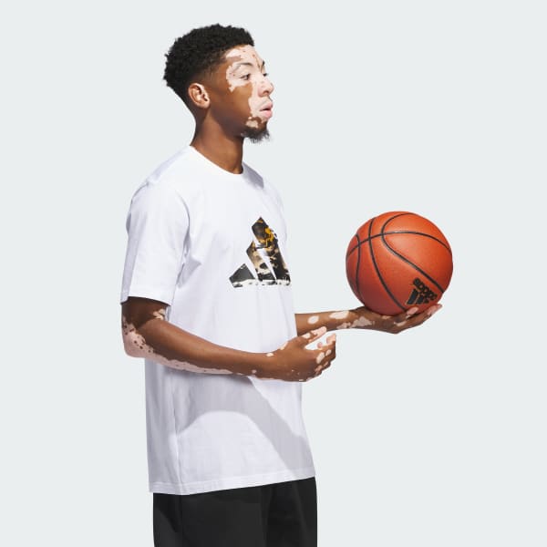 White Blue Summer Logo Graphic Tee