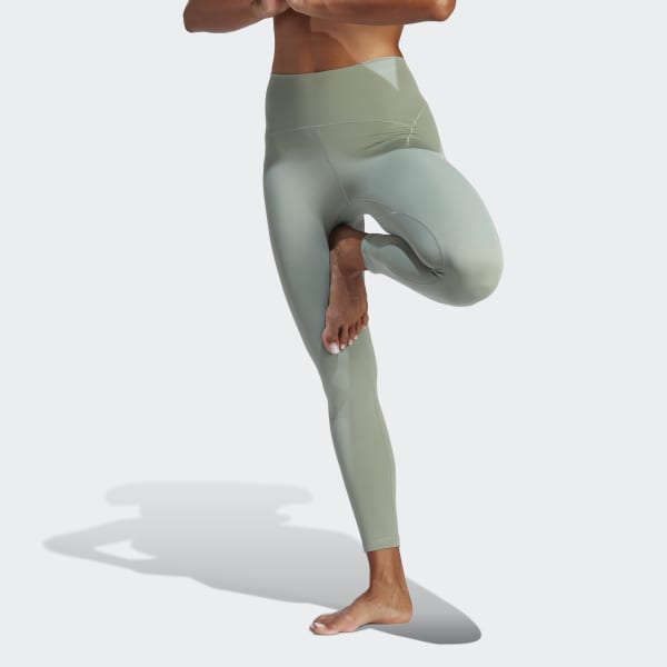 Green adidas Yoga Studio Luxe 7/8 Leggings