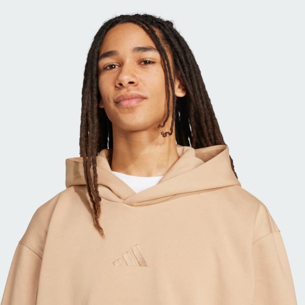adidas ALL SZN Fleece Hoodie - Brown | Free Shipping with adiClub