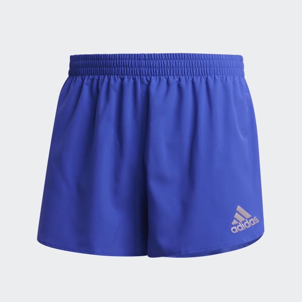 Adidas Women's Run Fast 3 Shorts Blue L