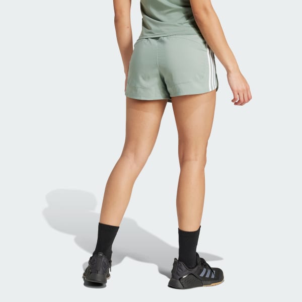 Verde Shorts Pacer Training 3 Tiras Tejidos Tiro Alto