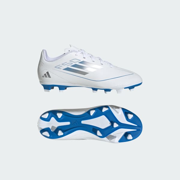 Hvit F50 Club Firm/Multi-Ground Fotballsko