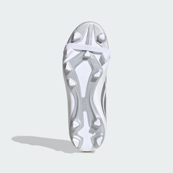 White Predator Club Fold-Over Tongue Elastic Laces Firm Ground/Multi Ground Football Boots Kids