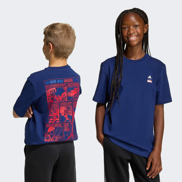 Blue ADIDAS MARVEL SPIDER-MAN GRAPHICS TEE