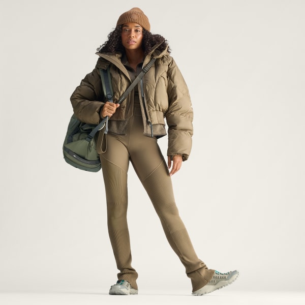 Kahverengi adidas by Stella McCartney Yoga Kısa Üst