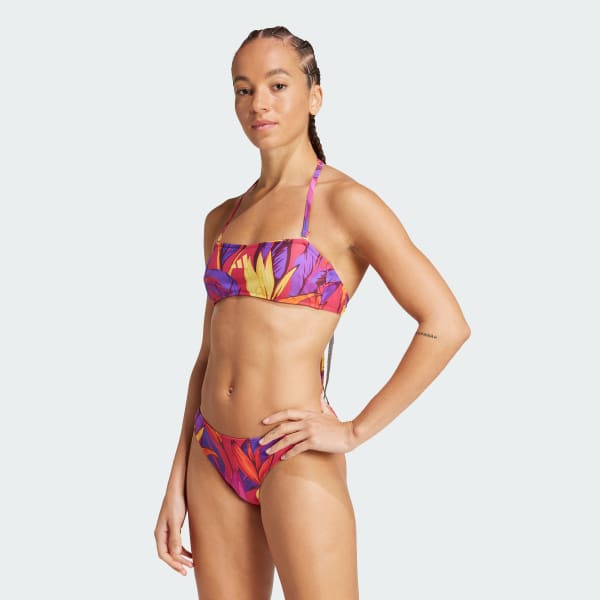 Pink adidas x FARM Neckholder Bikini Set