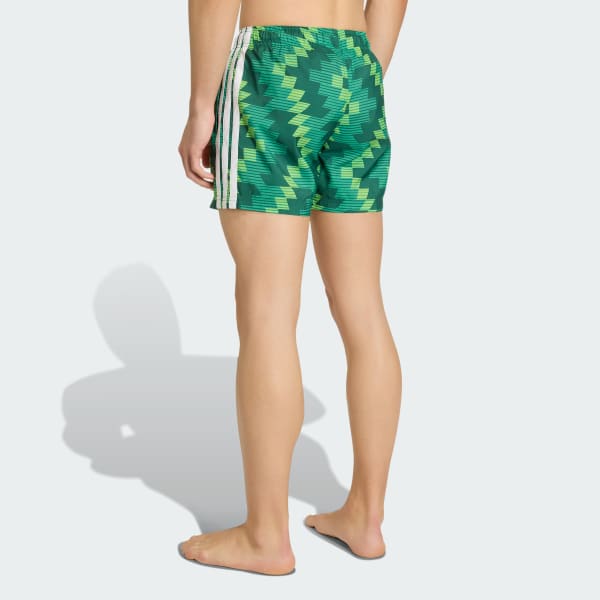 Green Football-Inspired Graphic Swim Shorts 5-Inch