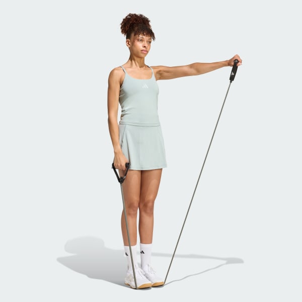 Green Optime Tank With Integrated Light-Support Bra