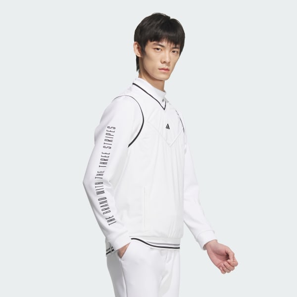 White Woven Stretch Vest for All Gender