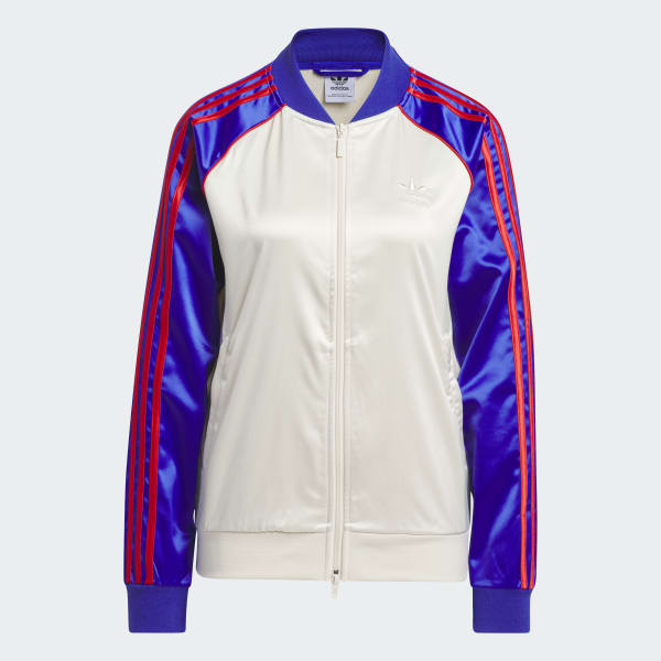 Satin SST Track Jacket - White, Women's Lifestyle