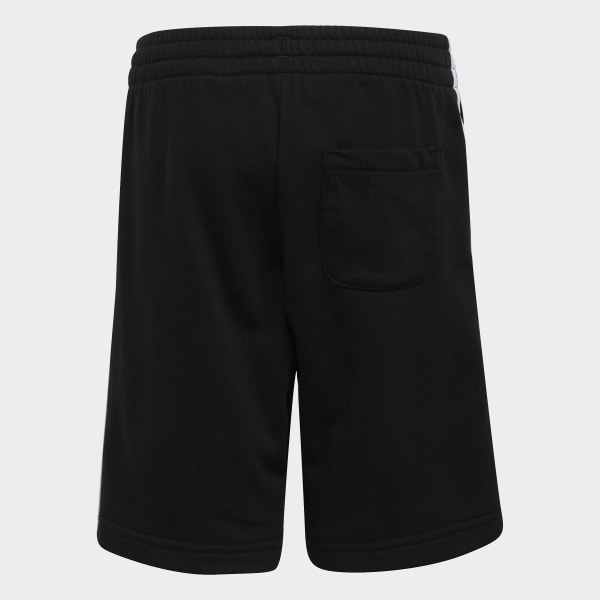 Black Essentials 3-Stripes Shorts