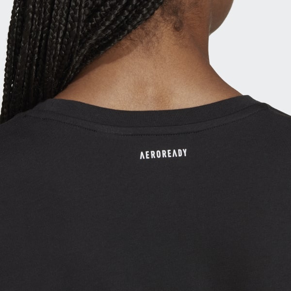 Black AEROREADY Training Crop Graphic Tee TU274