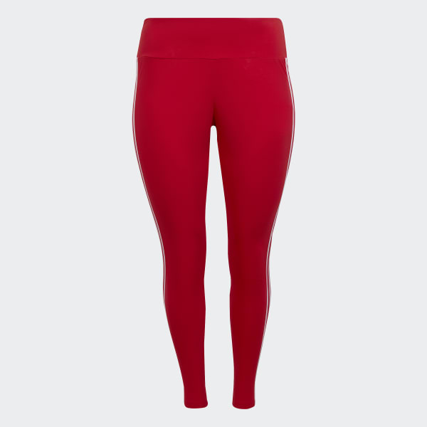 Red Adicolor Classics 3-Stripes Leggings (Plus Size)