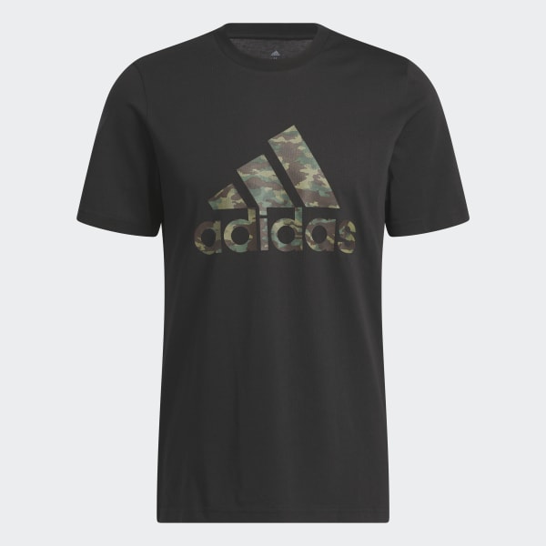 Svart Camo Short Sleeve Tee