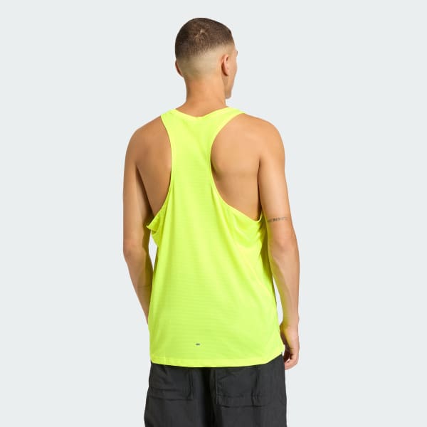イエロー adi365 ブリーズ ランニング タンクトップ