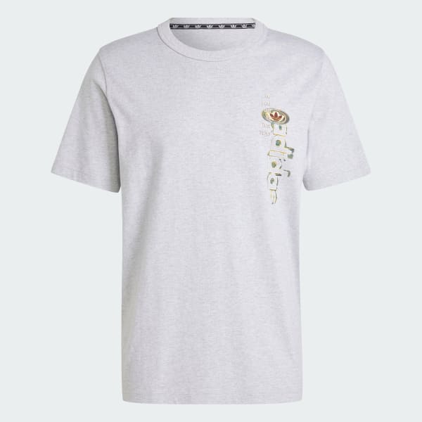 Gris Playera adidas Originals 90s Estampada