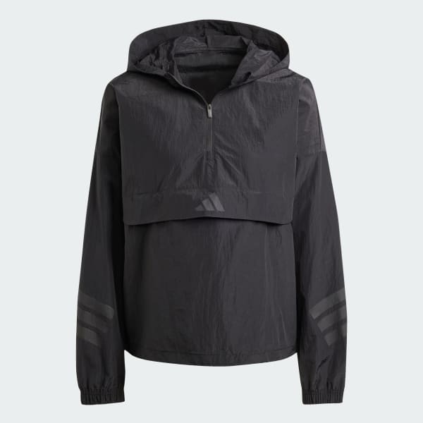 Preto Corta-vento 3-Stripes Future Icons