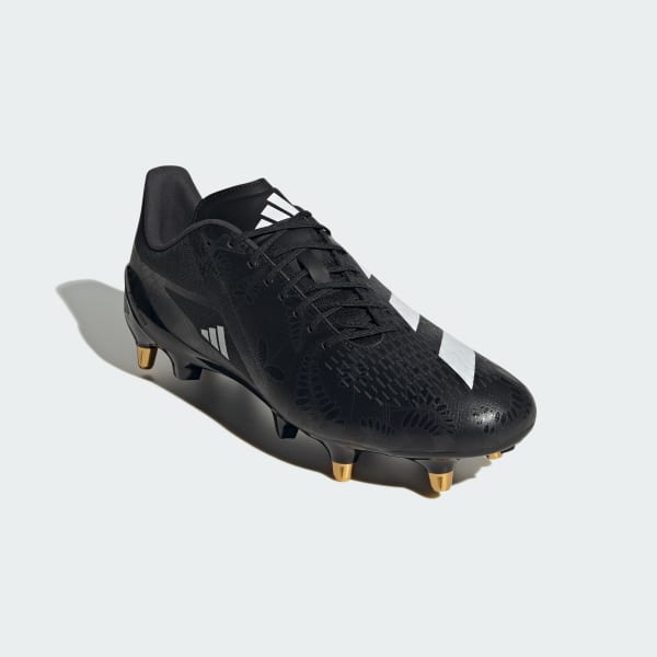 Black Adizero RS15 Pro Soft Ground Rugby Boots